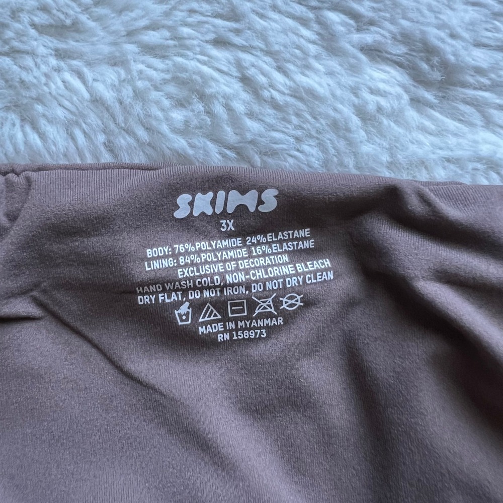 SKIMS Women's Fits Everybody Bandeau Bra Umber Brown BR-BND-2026 Size 3X NWT - Picture 8 of 9